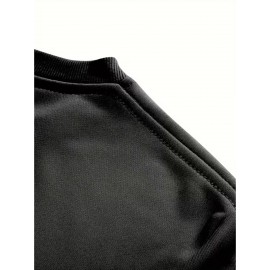 Men'S Custom Photo/Text Printed Fleece Hoodie - Personalized Photo/Text, Breathable Fleece Sweater, Large Size Vintage Style Crew Neck Long Sleeve, Loose Fit for Christmas Gifts, Team Uniforms & Casual Wear, Custom Photo/Text Printing