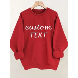Men'S & Women'S Personalized Hoodie - Custom Text/Logo/Message, Soft Crewneck Pullover Sweatshirt, Loose Fit All-Season Casual Sweater, Machine Washable Custom Gift for Corporate/Events/Events - Durable Everyday Apparel, Corporate Events