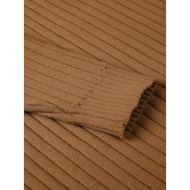 Men's Slim Fit Ribbed Turtleneck Sweater - Lightweight Knit Pullover for Fall/Winter, Casual Long Sleeve, Machine Washable, Solid Color, Comfortable Casual Attire, PLUS SIZE