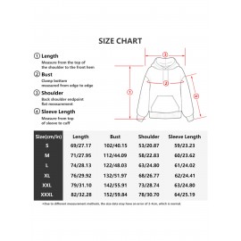 Men's Plus-Size Oversized Hoodie Sweatshirt - Red Hockey Logo & The North Slogan Print, Kangaroo Pocket, Machine-Washable Knit Fabric, Hockey-Themed Casual Wear & Christmas Party Outfit, Thanksgiving Gift (Local Shipping) - Hockey, PLUS SIZE