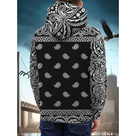 Men's Plus Size 3D All-Over Print Hooded Sweatshirt with Wolf & wild/neutral color patterns - Warm Winter Sweater for Parties, Casual Wear, Christmas & New Year Events - Machine Washable Pullover Gift, PLUS SIZE
