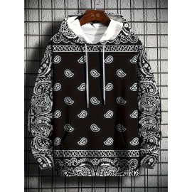 Men's Plus Size 3D All-Over Print Hooded Sweatshirt with Wolf & wild/neutral color patterns - Warm Winter Sweater for Parties, Casual Wear, Christmas & New Year Events - Machine Washable Pullover Gift, PLUS SIZE