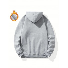 Men'S King Crown Print Hooded Sweatshirt - Royal & Golden Lettering, Winter Knit Fabric with Slight Stretch, Regular Fit Long Sleeve Pullover, Casual American Style Statement Piece for Everyday & Formal Wear - Ideal Gift for Men (KING Lettering Desi