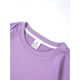 Men's Christmas Tree Print Sweatshirt - Long Sleeve Crew Neck Casual Pullover with Merry Christmas Lettering & Snowflake Design, Purple Red/Green Holiday Sweater for Spring/Autumn, Festive Winter Party Outfit, PLUS SIZE