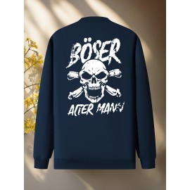 Men'S Plus-Size Casual Stylish Print Pocket Jacket, Plus Size