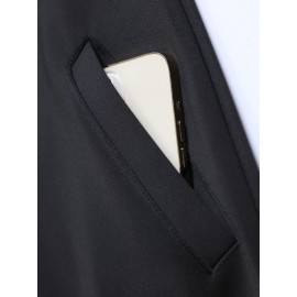 Men'S Plus-Size Casual Stylish Print Pocket Jacket, Plus Size