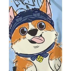 [Couple Set Dog Corgi T-shirt] Large Size Couple Set Adorable Dog Corgi PLUS SIZE Loose and Comfortable Summer Short Sleeve T-shirt