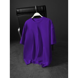 Plus Size Men's Short Sleeve T-Shirt Street Style, Funny Creative Doodle 