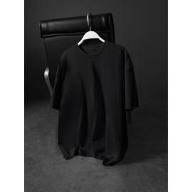 Plus Size Men's Short Sleeve T-Shirt Street Style, Funny Creative Doodle 