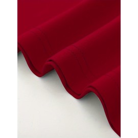 [Soft Plus Size T-Shirts] 4pcs Men's Plus Size Long Sleeve T-Shirt Set - Soft & Comfortable, 95% Polyester 5% Spandex, Solid Color, Round Neck, Casual Style, Perfect for Fall, Daily Wear