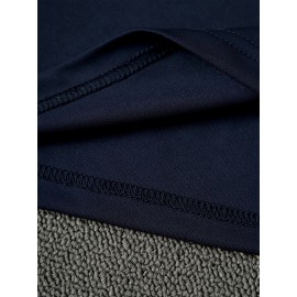 [Soft Plus Size T-Shirts] 4pcs Men's Plus Size Long Sleeve T-Shirt Set - Soft & Comfortable, 95% Polyester 5% Spandex, Solid Color, Round Neck, Casual Style, Perfect for Fall, Daily Wear