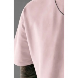 Men's Gothic Skull & Rose T-Shirt with Back Print - Oversized Streetwear Fit, Bold 