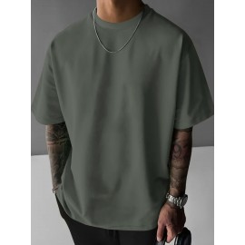 Men's Gothic Skull & Rose T-Shirt with Back Print - Oversized Streetwear Fit, Bold 