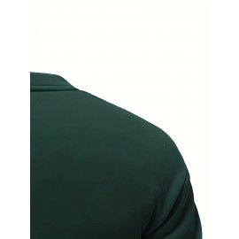 2pcs Men's Heavyweight 95% Polyester/5% Spandex Oversized Long Sleeve T-Shirt Set - Soft Stretch Round Neck Casual Layering Shirts in Green & Grey, Solid Color Winter Warmth, Comfortable Casual Attire, Plus Size Available (Machine Washable) - Ideal for Fall & Winter Layering Essentials (Casual & Formal Outfits) - Versatile Matching Outfits for Men, Relaxed Fit, Durable & Easy Care, Long Sleeve T Shirts for Men, Mens Plus Size T Shirt, Printed T Shirts for Men, PLUS SIZE