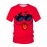 Men'S Big & Tall T-Shirt - Red Casual Everyday Shirt with Funny Face Graphic, Soft Polyester Blend Fabric - Machine Washable Plus Size Tee for Everyday & Party Wear - Non-Linen Texture Casual Top, Spring Autumn Apparel, Playful Graphic Shirt, Comfortable Fit Shirt, PLUS SIZE