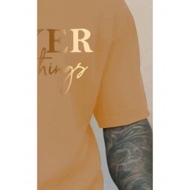 Men's Oversized Big & Tall Light Grey T-Shirt with Inspirational 