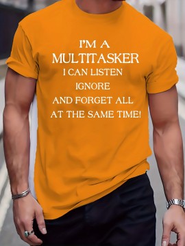 Men'S Plus Size Beige T-Shirt - 