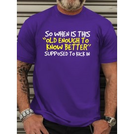 Plus Size Men's Casual Round Neck T-Shirt - 