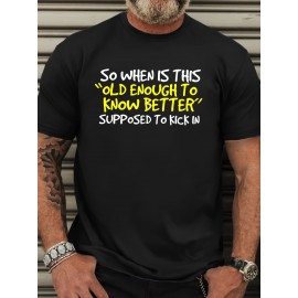 Plus Size Men's Casual Round Neck T-Shirt - 